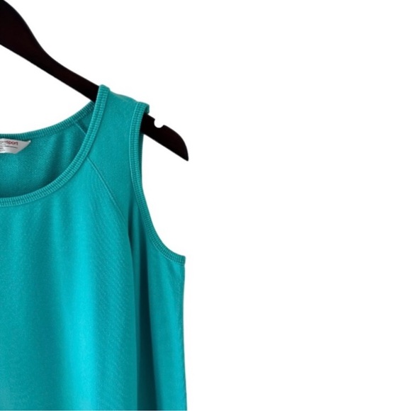 Boston Proper Seafoam Green Long Sleeve Cold Shoulder Sweatshirt Size Small - Picture 3 of 5